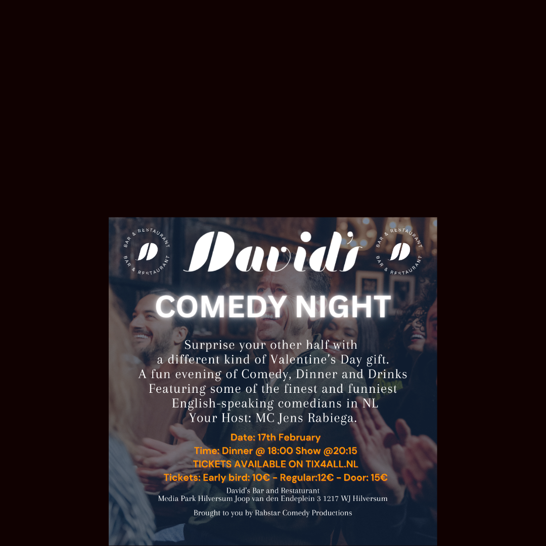 Ticket kopen voor evenement Not so Valentine's Dinner and Comedy at David's