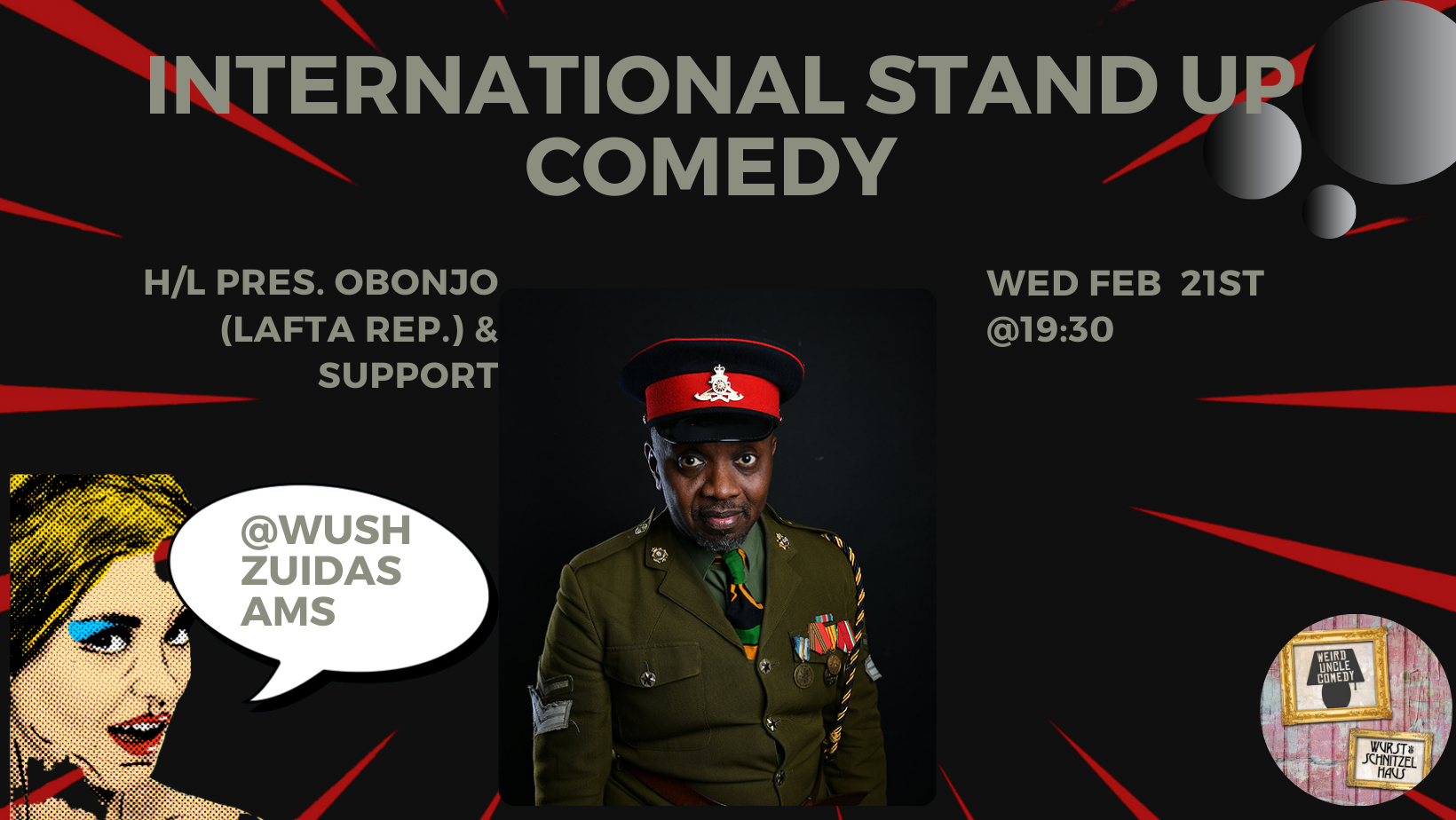 Ticket kopen voor evenement Intl Stand Up Comedy @WuSH Zuidas