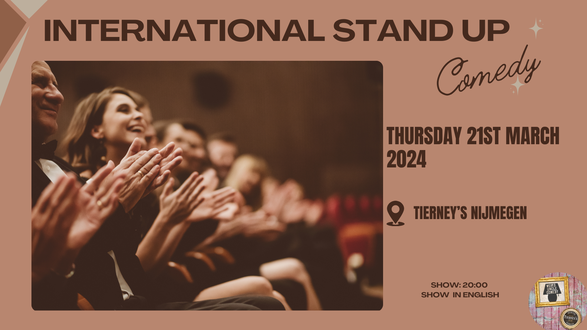Ticket kopen voor evenement Comedy at Tierney's Nijmegen