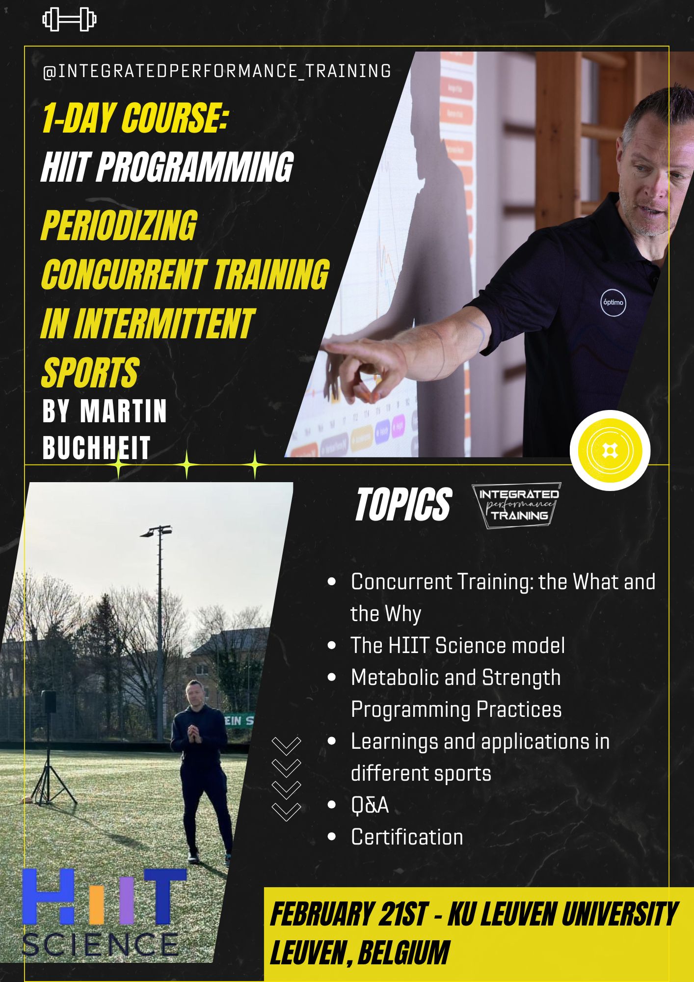 Ticket kopen voor evenement 1-Day HIIT Programming: Periodizing Concurrent Training in Intermittent Sports