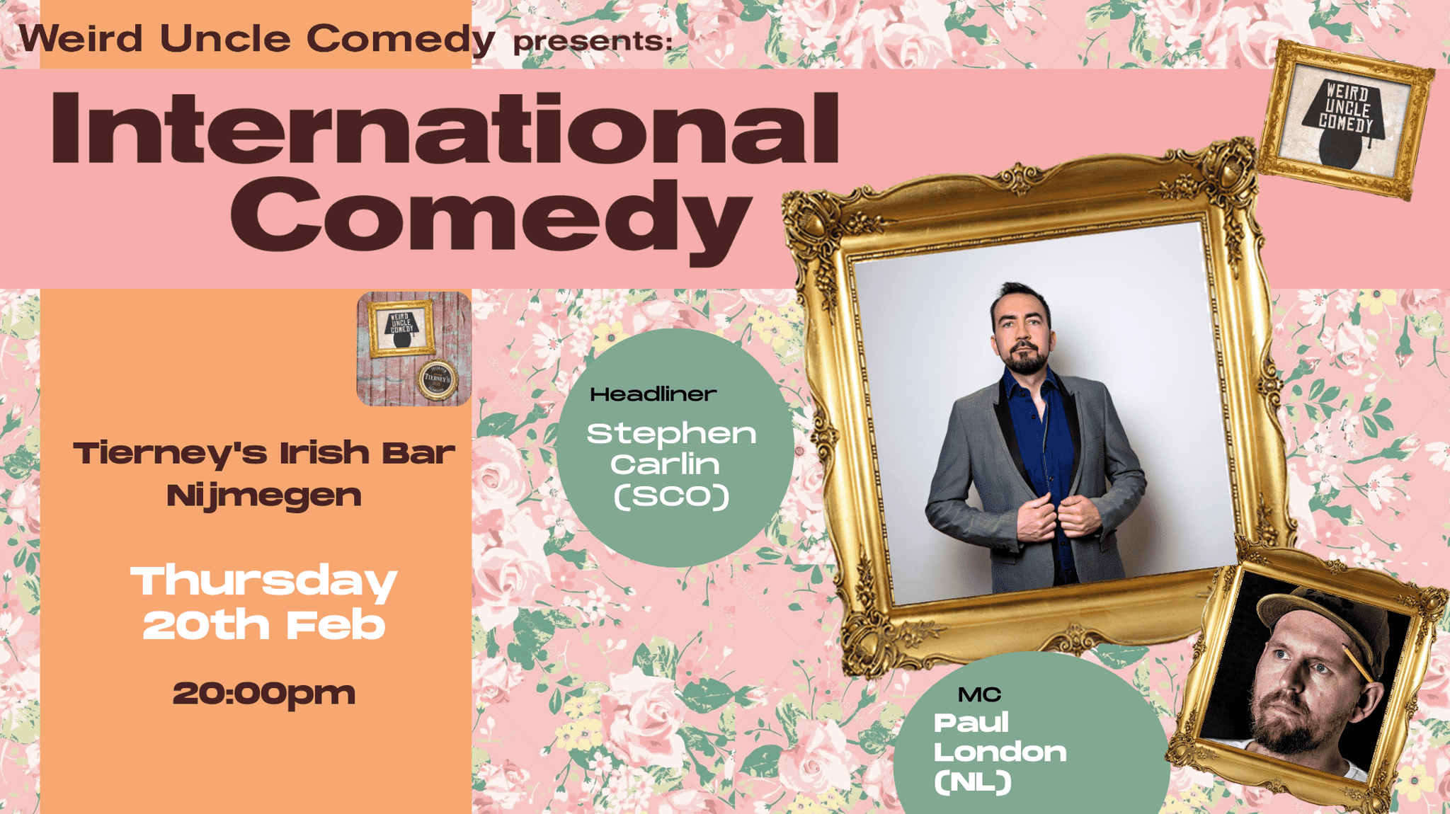 Ticket kopen voor evenement International Stand Up Comedy  @Tierney's Nijmegen in English