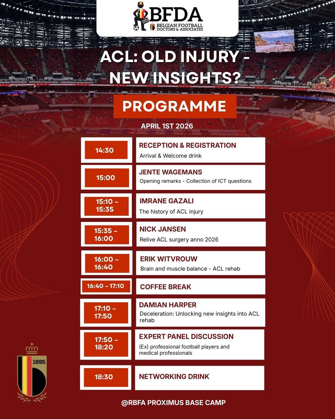 Ticket kopen voor evenement BFDA Congress April 1st: Old Injury - New insights?
