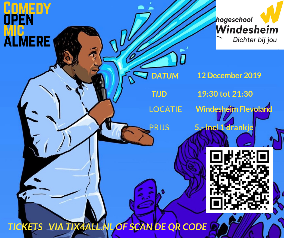 Ticket kopen voor evenement Comedy Open Mic Almere