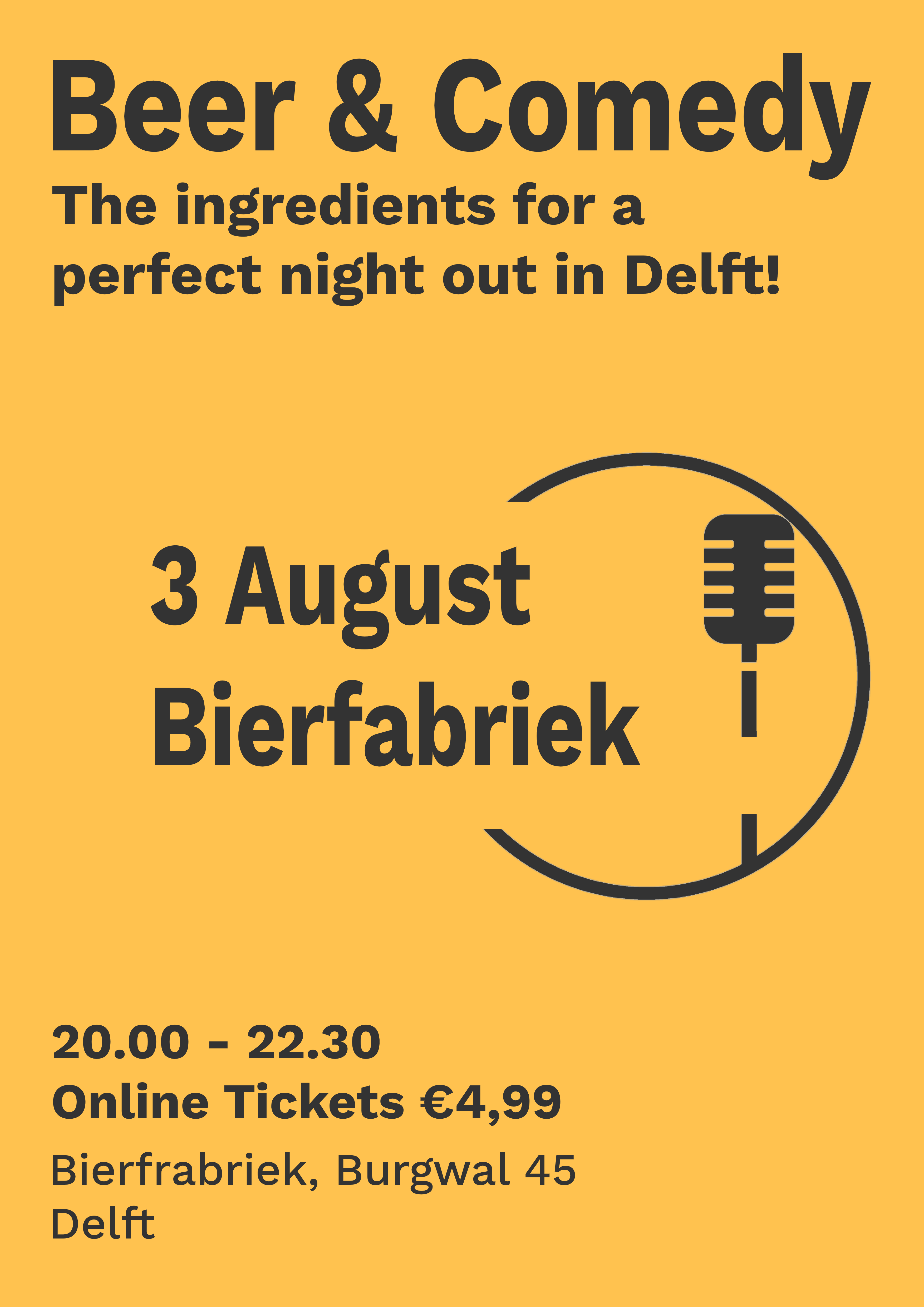Ticket kopen voor evenement Summer Beer & Comedy