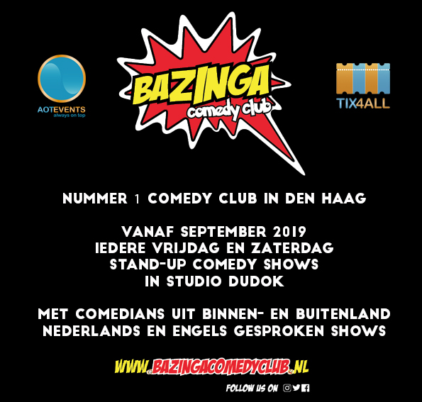 Ticket kopen voor evenement Bazinga Comedy Night (NL)