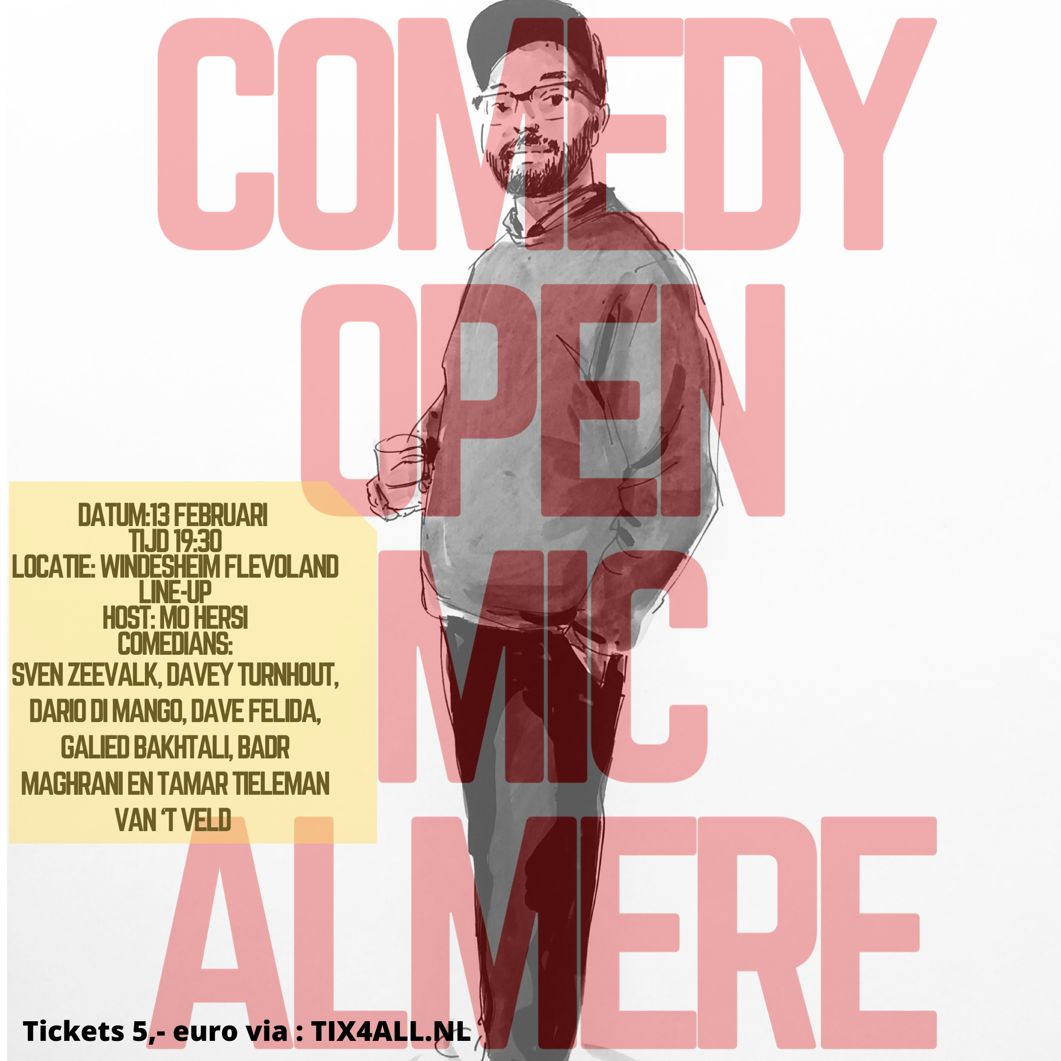 Ticket kopen voor evenement Comedy Open Mic Almere