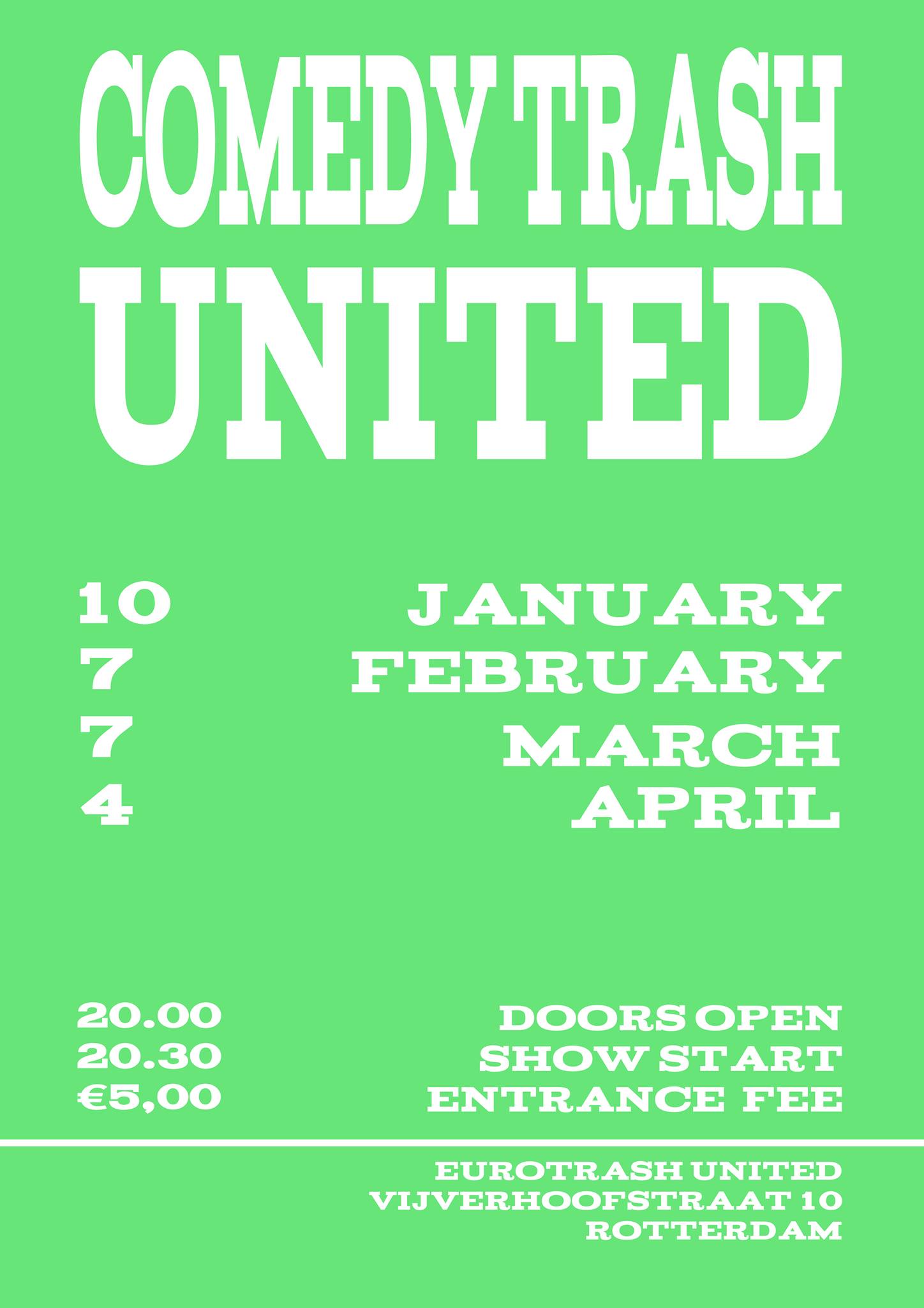 Ticket kopen voor evenement ComedyTrash United March