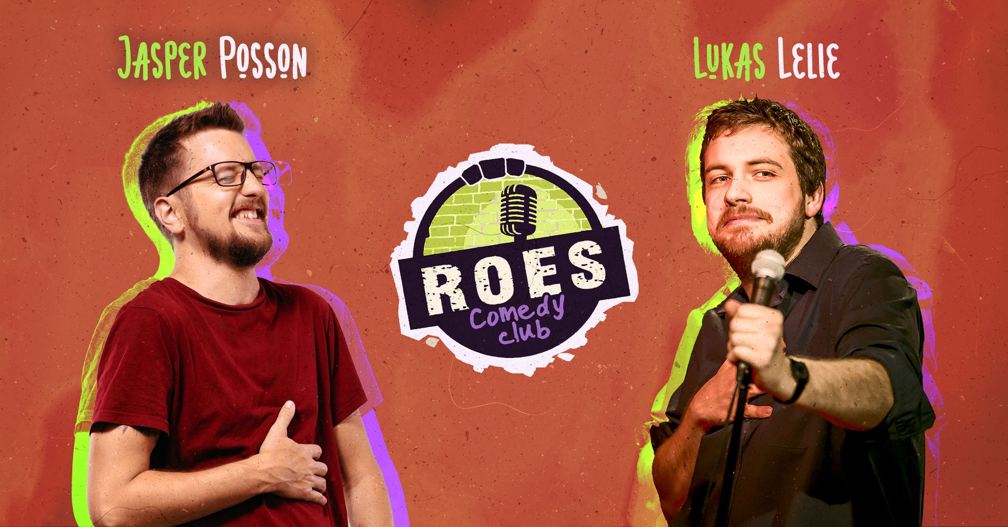 Ticket kopen voor evenement Roes Comedy Club: Jasper Posson & Lukas Lelie- Gentse Feesten