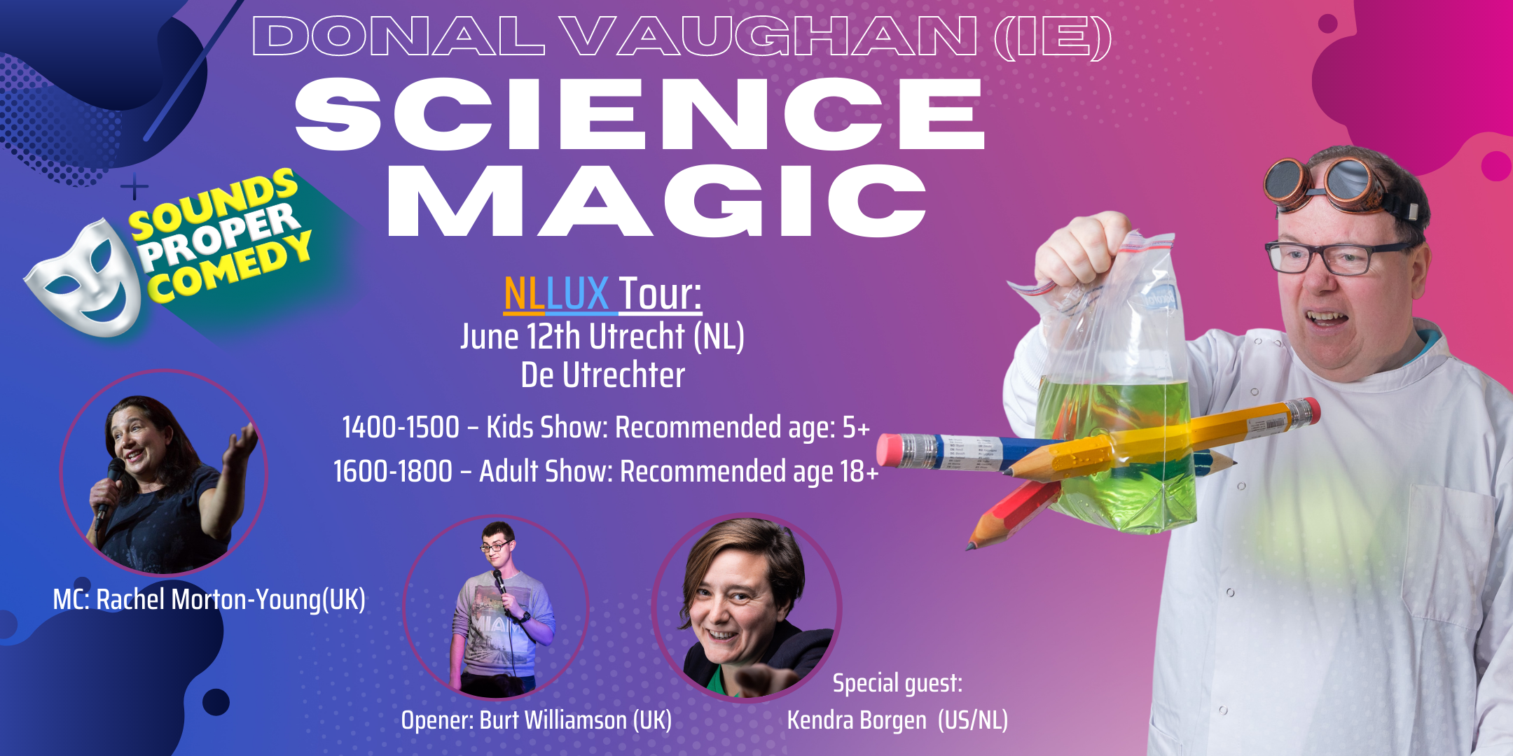 Ticket kopen voor evenement Science Magic with Donal Vaughan (Kids Show)