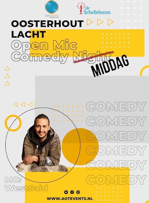 Ticket kopen voor evenement Oosterhout Lacht: Open Mic, Comedy Middag